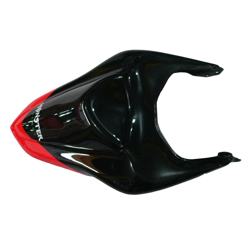Kawasaki ZX-6R / 636 2007-2008 Black, Red, and Orange Monster Edition tail section fairing detail view 8