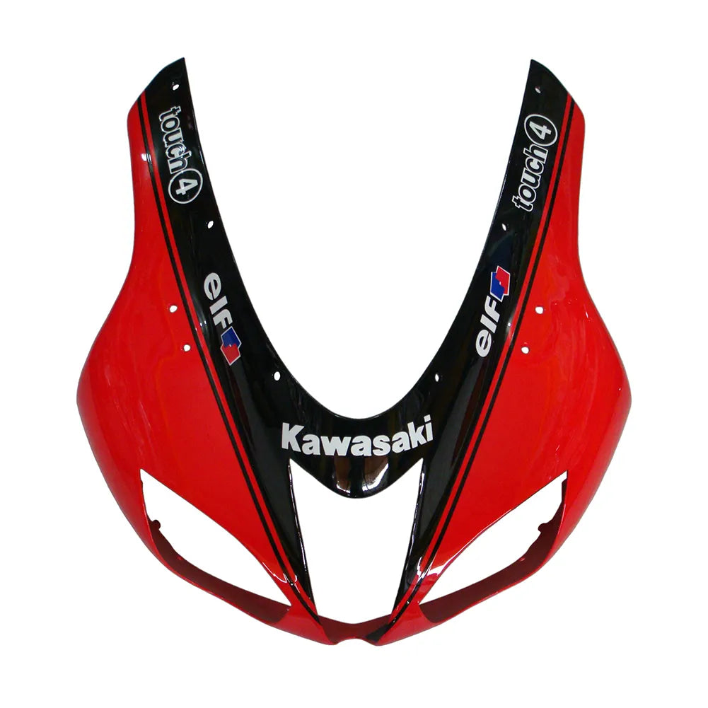 Kawasaki ZX-6R / 636 2007-2008 Black, Red, and Orange Monster Edition tail section fairing detail view 9