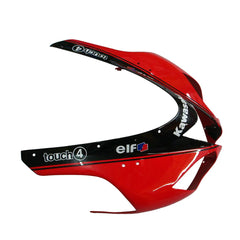 Kawasaki ZX-6R / 636 2007-2008 Black, Red, and Orange Monster Edition tail section fairing detail view 10
