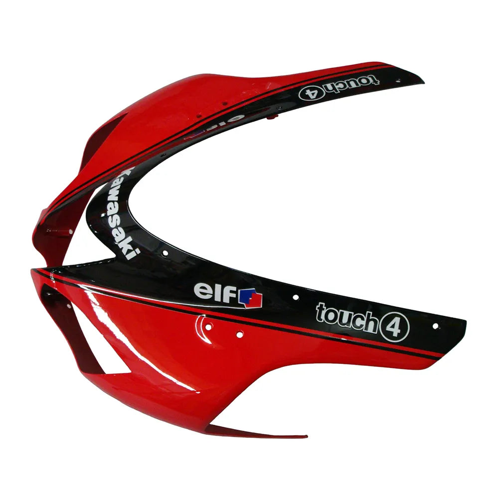 Kawasaki ZX-6R / 636 2007-2008 Black, Red, and Orange Monster Edition tail section fairing detail view 11