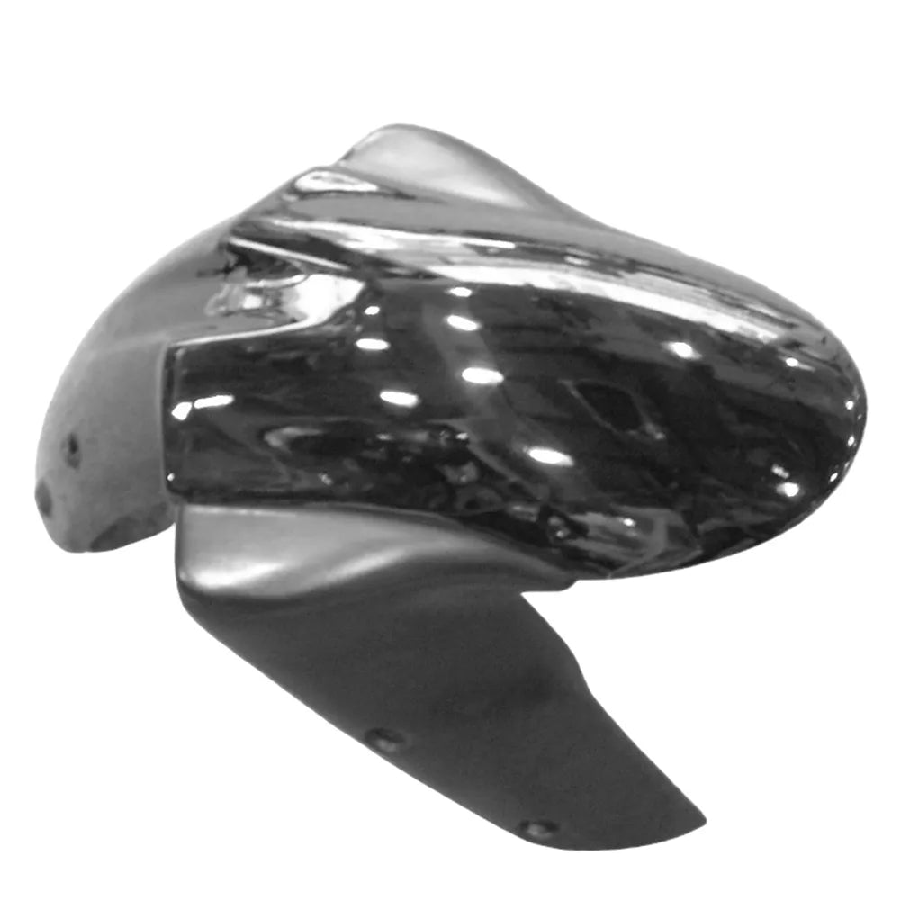 Kawasaki ZX-6R / 636 2007-2008 Black and Red Flame A with Logos tail section fairing rear view