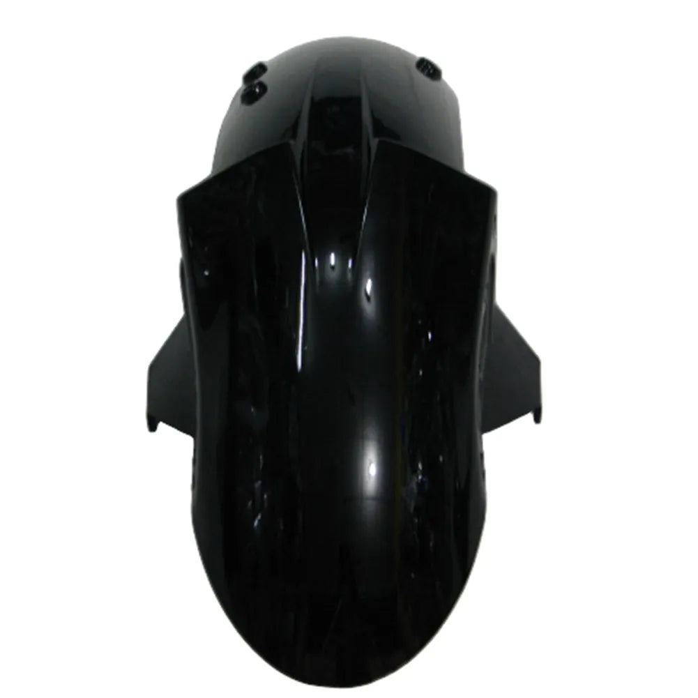 Kawasaki ZX-6R / 636 2007-2008 Black and Red Flame B with Logos tail section fairing detail view 4