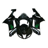 Kawasaki ZX-6R / 636 2007-2008 Black and Green Monster Edition Fairing Kit with Logos