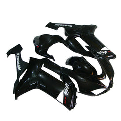 Kawasaki ZX-6R / 636 2007-2008 Matte Black and Black full fairing kit set view
