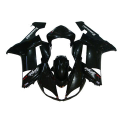 Kawasaki ZX-6R / 636 2007-2008 Matte Black and Black fairing kit front view