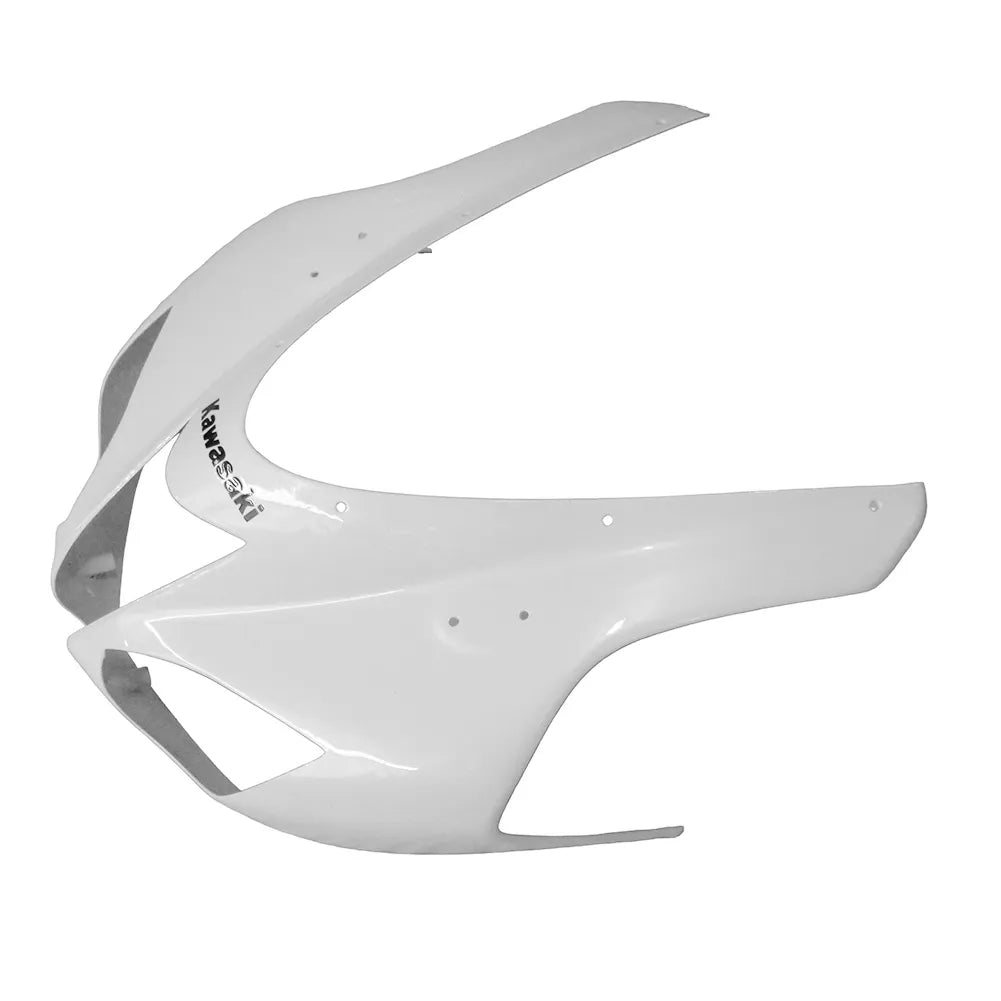 Kawasaki ZX-6R / 636 2007-2008 Pearl White with Logos tail section fairing detail view 2
