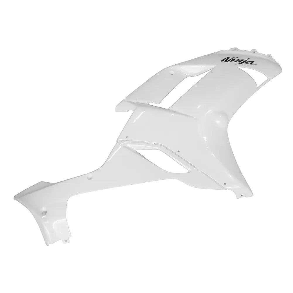 Kawasaki ZX-6R / 636 2007-2008 Pearl White with Logos tail section fairing side view