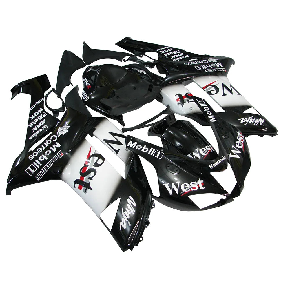 Kawasaki ZX-6R / 636 2007-2008 WEST Edition B full fairing kit set view