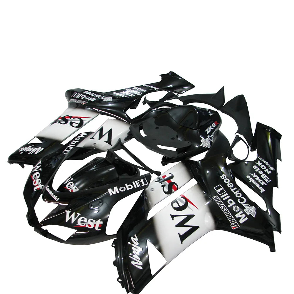 Kawasaki ZX-6R / 636 2007-2008 WEST Edition B fairing kit left side view