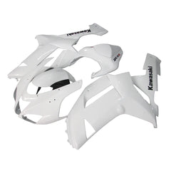 Kawasaki ZX-6R / 636 2007-2008 White fairing kit left side view