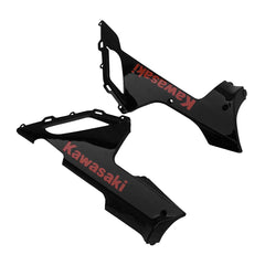 Kawasaki ZX-6R / 636 2007-2008 Orange, Black, and Orange Monster Edition fairing kit left side view