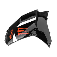 Kawasaki ZX-6R / 636 2007-2008 Orange, Black, and Orange Monster Edition tail section fairing side view
