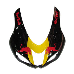 Kawasaki ZX-6R / 636 2007-2008 Black, Yellow, and Red Bull Edition fairing kit front view