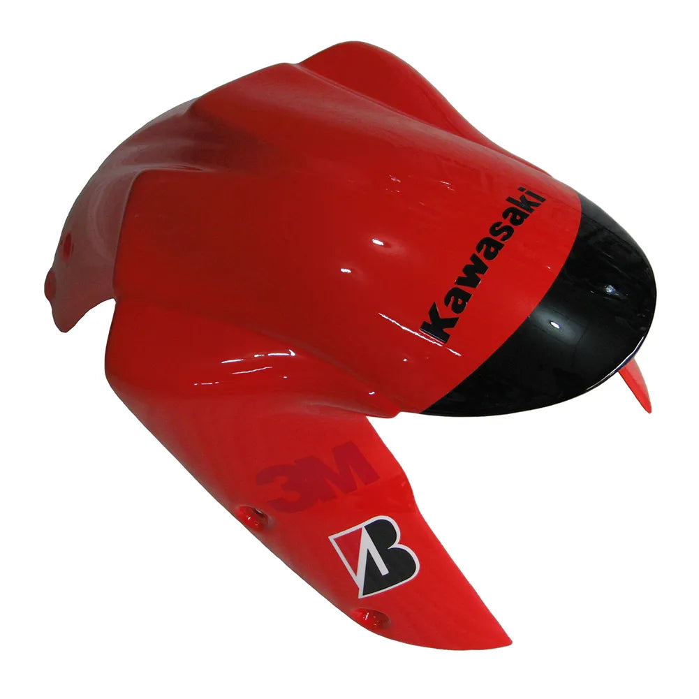Kawasaki ZX-6R / 636 2007-2008 Red and Black Monster Edition tail section fairing detail view 7