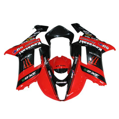 Kawasaki ZX-6R / 636 2007-2008 Red and Black Monster Edition fairing kit front view