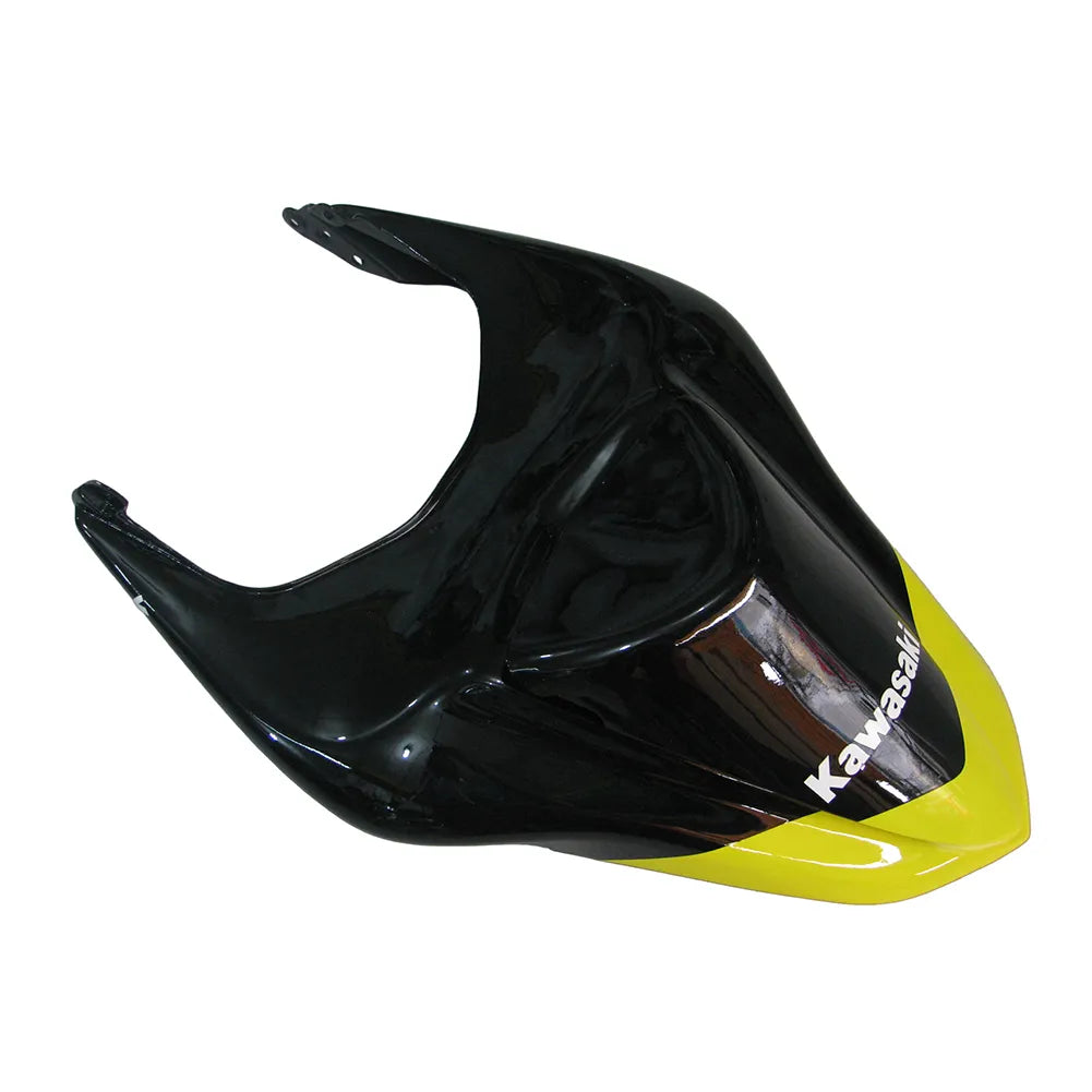 Kawasaki ZX-6R / 636 2007-2008 Yellow and Black Monster Edition tail section fairing detail view 3