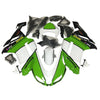Kawasaki ZX-6R / 636 2007-2008 Green, White, and Black Fairing Kit with Logos