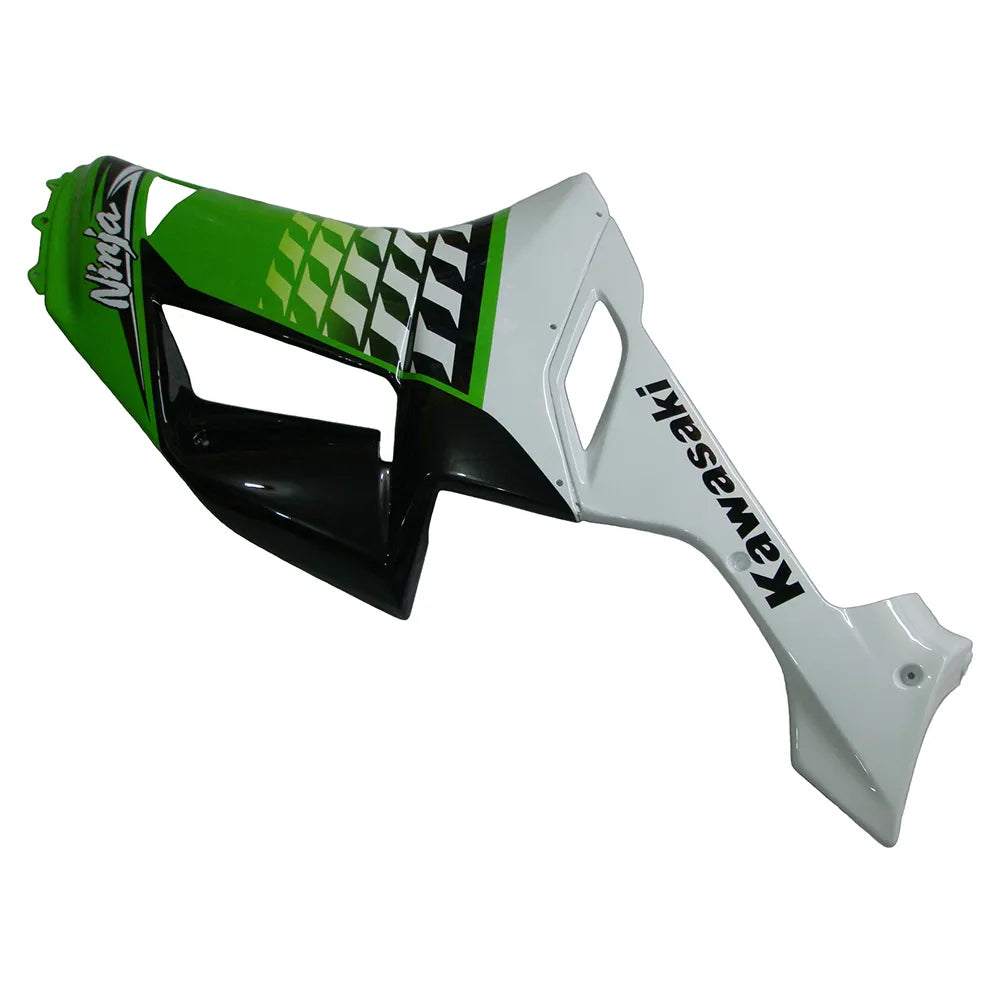 Kawasaki ZX-6R / 636 2007-2008 Green, White, and Black Speckled Edition tail section fairing detail view 2