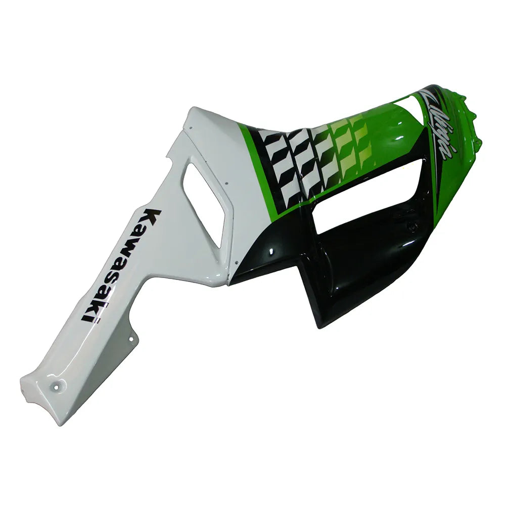 Kawasaki ZX-6R / 636 2007-2008 Green, White, and Black Speckled Edition tail section fairing detail view 3
