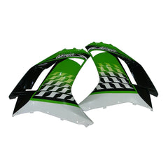 Kawasaki ZX-6R / 636 2007-2008 Green, White, and Black Speckled Edition tail section fairing detail view 5