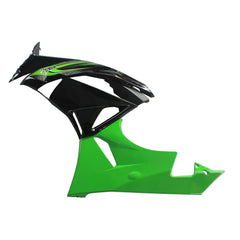 Kawasaki ZX-6R / 636 2009-2012 Green and Black Printed Decal Style tail section fairing rear view
