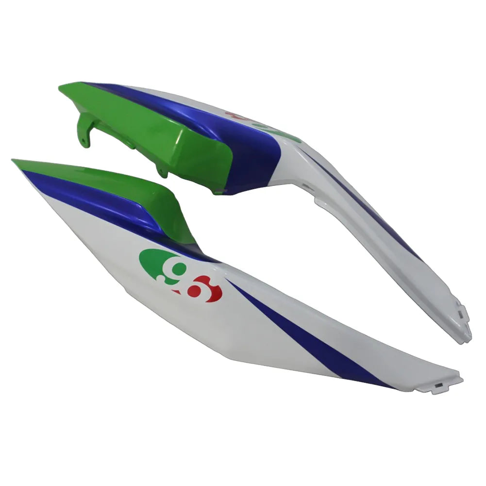 Kawasaki ZX-6R / 636 2009-2012 Blue, White, Green, and Black fairing kit front view