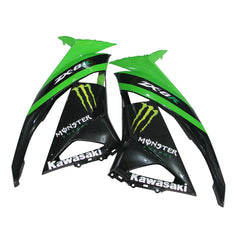 Kawasaki ZX-6R / 636 2009-2012 Green Monster Edition tail section fairing detail view 1