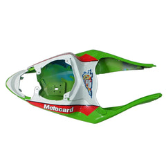 Kawasaki ZX-6R / 636 2009-2012 Green, Black, and White tail section fairing detail view 7