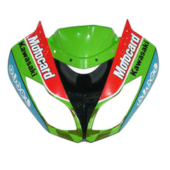 Kawasaki ZX-6R / 636 2009-2012 Green, Black, and White tail section fairing detail view 4