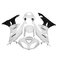 Kawasaki ZX-6R / 636 2009-2012 Matte Black and White full fairing kit set view