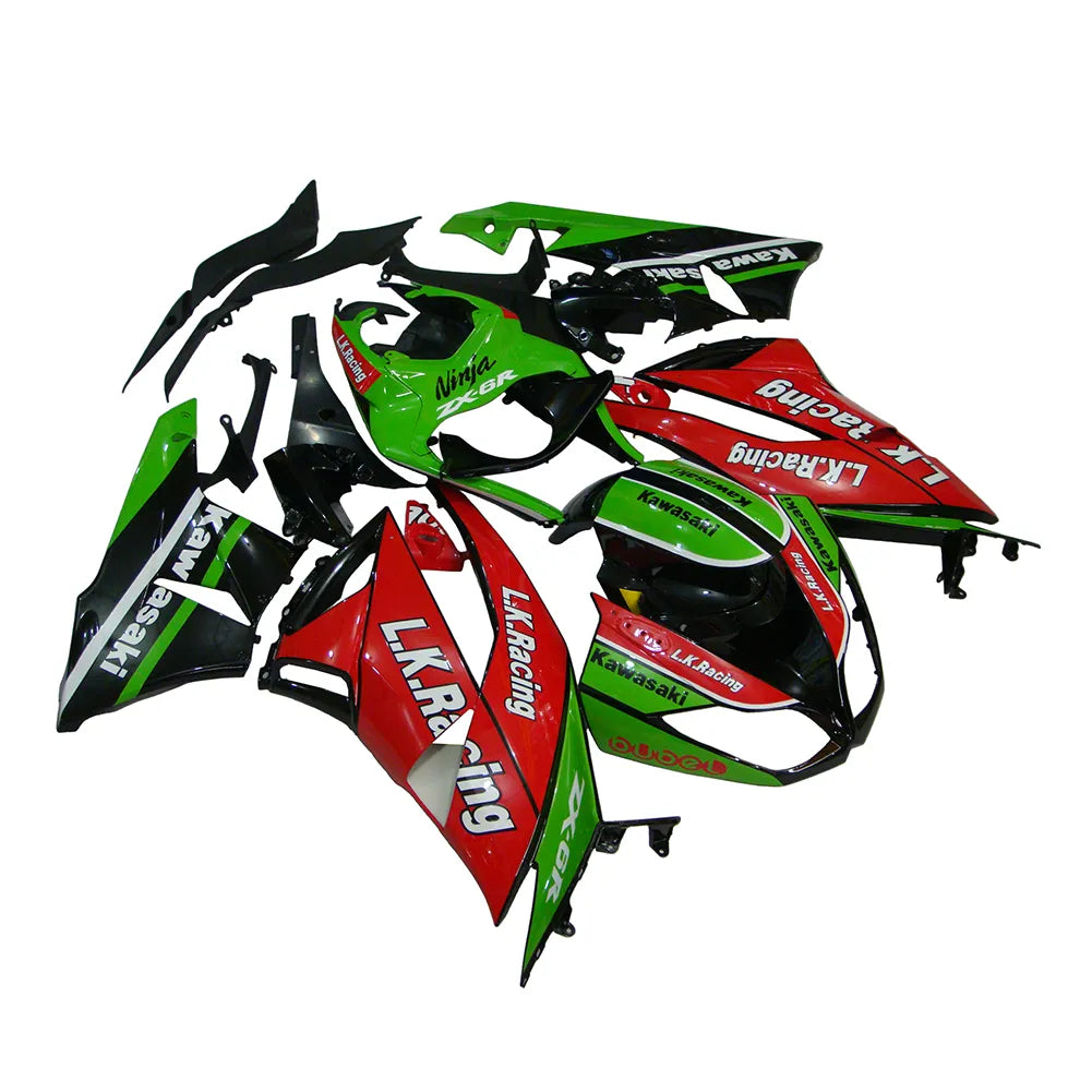 Kawasaki ZX-6R / 636 2009-2012 Style B fairing kit left side view