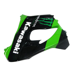 Kawasaki ZX-9R 2000-2001 Green Claw Graphics Style A Fairing Kit with Logos