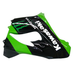 Kawasaki ZX-9R 2000-2001 Green Claw Graphics Style A Fairing Kit with Logos