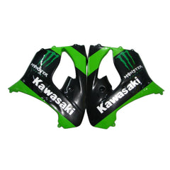 Kawasaki ZX-9R 2000-2001 Green Claw Graphics Style A Fairing Kit with Logos