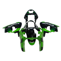 Kawasaki ZX-9R 2000-2001 Green Claw Graphics Style A Fairing Kit with Logos