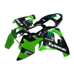 Kawasaki ZX-9R 2000-2001 Green Claw Graphics Style A Fairing Kit with Logos