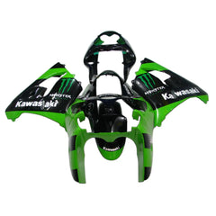Kawasaki ZX-9R 2000-2001 Green Claw Graphics Style A Fairing Kit with Logos