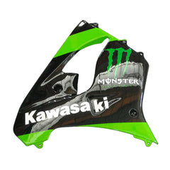 Kawasaki ZX-9R 2000-2001 Green Claw Graphics Style B Fairing Kit with Logos