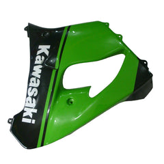 Kawasaki ZX-9R 2000-2001 Green Black 14 No. Fairing Kit with Logos