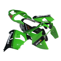 Kawasaki ZX-9R 2000-2001 Green Black 14 No. Fairing Kit with Logos