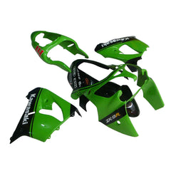 Kawasaki ZX-9R 2000-2001 Green Black 14 No. Fairing Kit with Logos