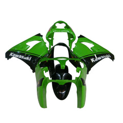 Kawasaki ZX-9R 2000-2001 Green Black 14 No. Fairing Kit with Logos