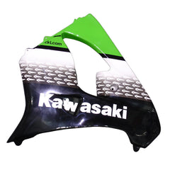 Kawasaki ZX-9R 2000-2001 Green Black White Raindrop Style A Fairing Kit with Logos