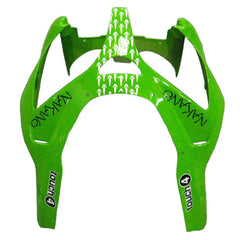Kawasaki ZX-9R 2000-2001 Green Black White Raindrop Style B Fairing Kit with Logos