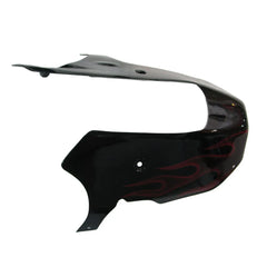 Kawasaki ZX-9R 2000-2001 Black Red Flame Fairing Kit with Logos