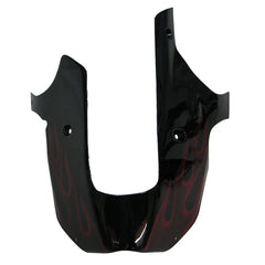 Kawasaki ZX-9R 2000-2001 Black Red Flame Fairing Kit with Logos