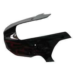 Kawasaki ZX-9R 2000-2001 Black Red Flame Fairing Kit with Logos
