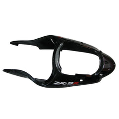 Kawasaki ZX-9R 2000-2001 Black Red Flame Fairing Kit with Logos