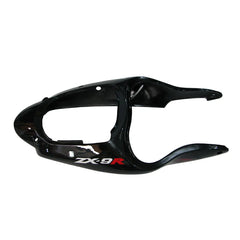 Kawasaki ZX-9R 2000-2001 Black Red Flame Fairing Kit with Logos