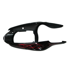 Kawasaki ZX-9R 2000-2001 Black Red Flame Fairing Kit with Logos